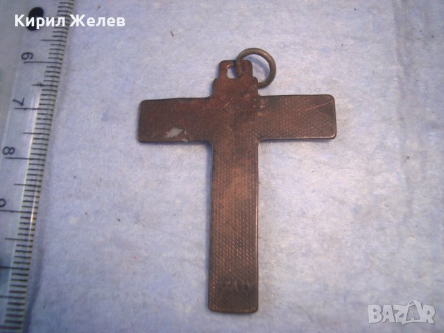 СТАРО МЕТАЛНО АРТ РАЗПЯТИЕ - КРЪСТЧЕ НАГРЪДНО 13198, снимка 2 - Колиета, медальони, синджири - 36954374