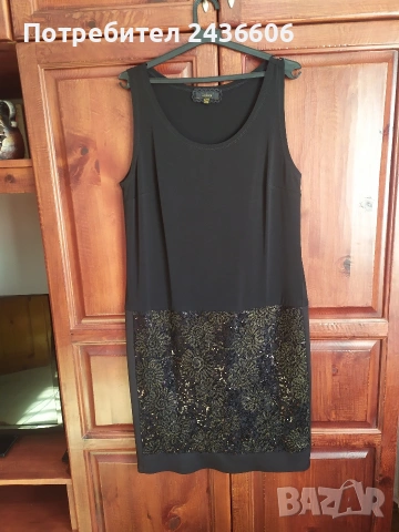 Празнична дамска рокля от две части.Рокля без ръкави и наметало туника.Марка Юнона., снимка 3 - Рокли - 52802710