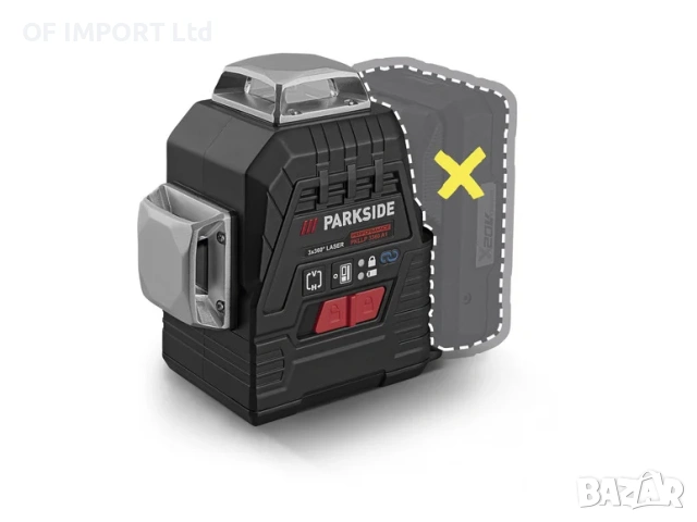 Акумулаторен Лазерен Нивел с Кръстосани Линии PARKSIDE Performance 20V PKLLP 3360 A1