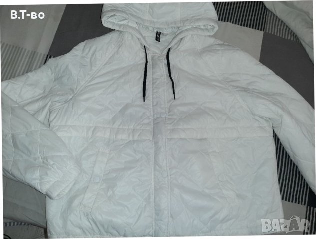 H&M късо бяло яке, снимка 3 - Якета - 38490178