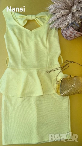 Прекрасна стилна рокля с ефектен гръб с панделка, снимка 9 - Рокли - 50956190