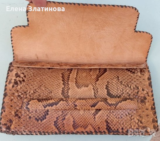 Чанта змийска кожа, снимка 4 - Портфейли, портмонета - 43481546