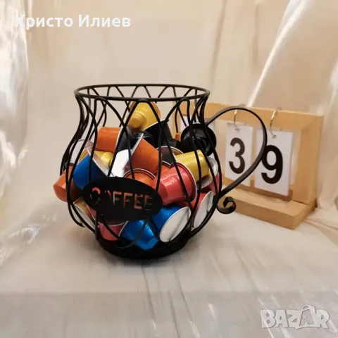 Органайзер Стойка Метална поставка чаша за кафе капсули Долче Густо Неспресо скандинавски стил, снимка 4 - Аксесоари за кухня - 50282596