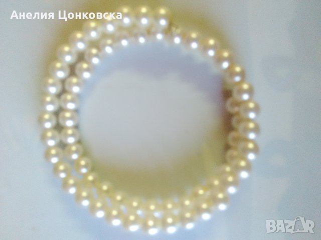 Спираловидна двойна перлена гривна, снимка 1 - Подаръци за жени - 27402191