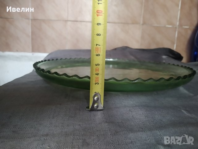 кристална купа ,поднос арт деко, снимка 3 - Антикварни и старинни предмети - 32745097