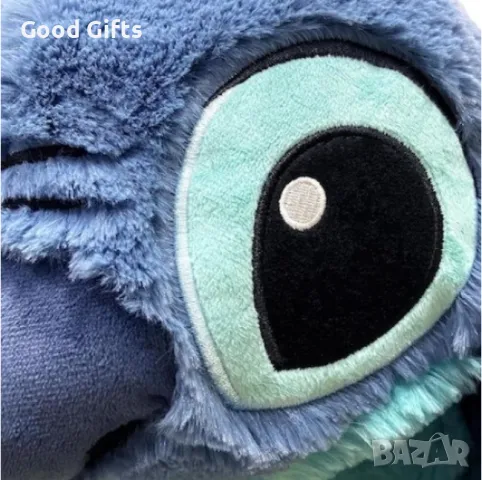 Голяма Плюшена играчка Възглавница Стич, 60см Син, Stitch плюшен, снимка 6 - Плюшени играчки - 47708372