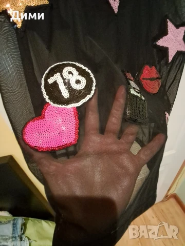 Парти Рокля с декорация от пайети, снимка 6 - Рокли - 50960192