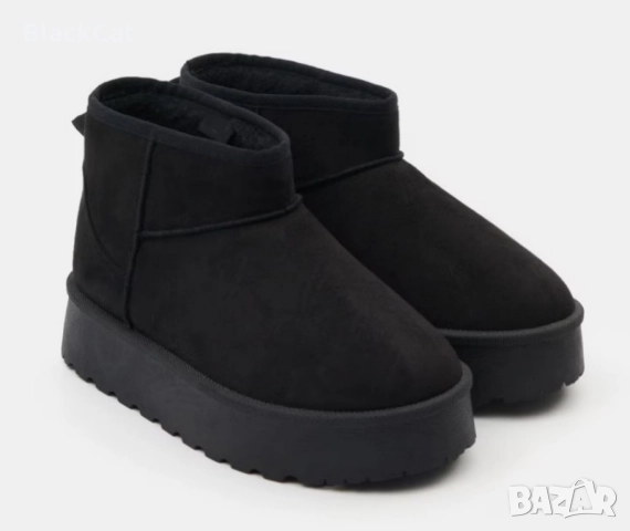 Черни Топли Боти, снимка 2 - Дамски боти - 52460369