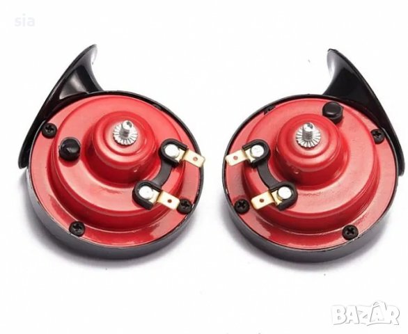 Клаксон двоен, тромба- охлюв, 12 V, снимка 2 - Аксесоари и консумативи - 37632657