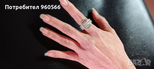 Дамски сребърен пръстен , снимка 4 - Пръстени - 44078901