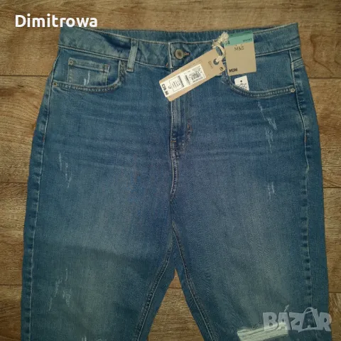 Намалена цена 38лв р-р uk14/eur42 M&S Womens Short The Mom Jeans Blue, снимка 6 - Дънки - 47298662