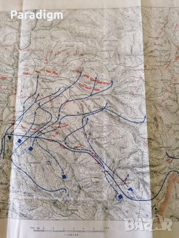 Стара карта | 3-та Балканска дивизия на 15-ти и 16-ти октомври 1915г., снимка 4 - Други ценни предмети - 27515572