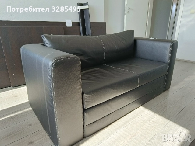 Кожен диван, разтегателен, снимка 2 - Дивани и мека мебел - 52414131