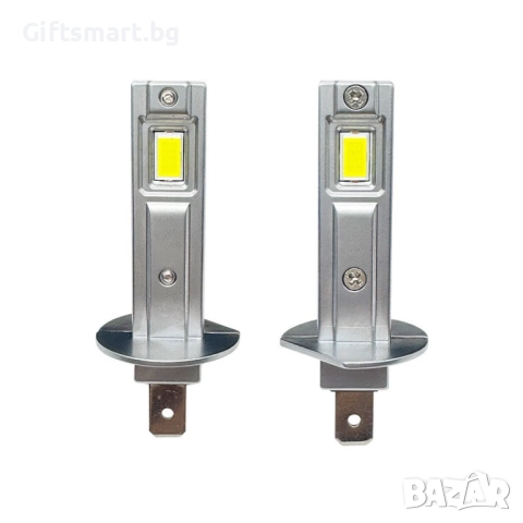Комплект-2 LED Крушки H1, 2x14 вата, 6x1см, Без Вентилатор,Без Кабел 