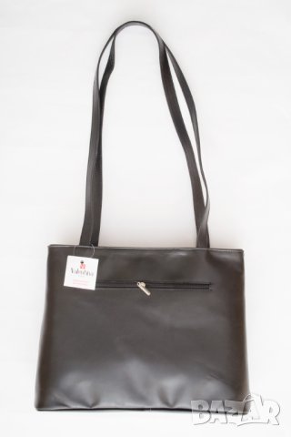 Черна дамска чанта с катарама Valentina, снимка 2 - Чанти - 43127752