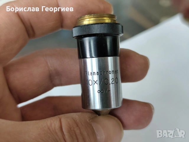 Обектив за микроскоп carl zeiss jena planachromat 10x/0.20 ∞/0-