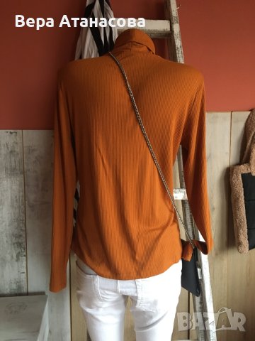 🧡Vila🥾Рипсено поло👜л размер☑️, снимка 2 - Блузи с дълъг ръкав и пуловери - 43101827