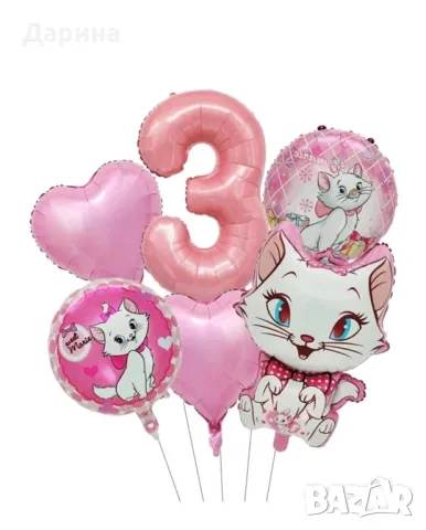 Парти сет балони коте Мари, снимка 2 - Други - 43502467