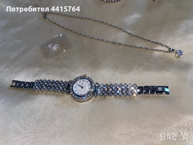 Комплект бижута + часовник, снимка 2 - Бижутерийни комплекти - 50617630