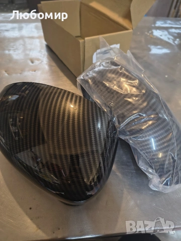 Съвместим за Fiat 500 2016-2024 ABS карбоново огледало за обратно виждане, декорация , снимка 6 - Аксесоари и консумативи - 53293904