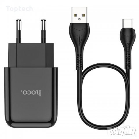 HOCO зарядно за пътуване USB + кабел Type C, Micro или Lightning 2A N2 Vigor, снимка 4 - Оригинални зарядни - 33077882