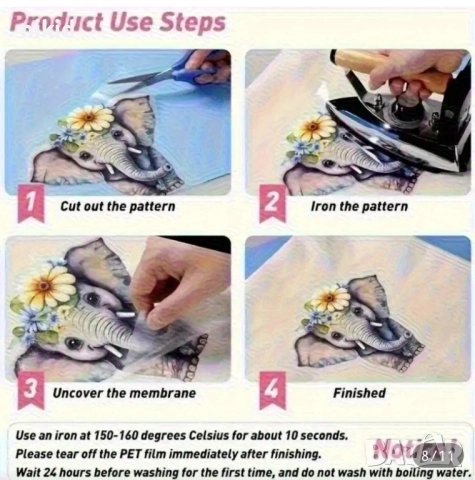 Бамби сърничка сърна щампа термо апликация картинка за дреха блуза чанта, снимка 4 - Други - 52160769