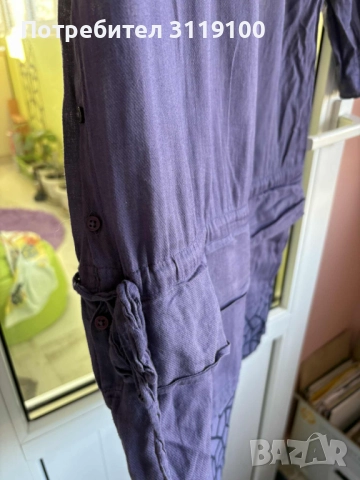 Лилава туника, с нестандартна кройка , снимка 4 - Туники - 51772597