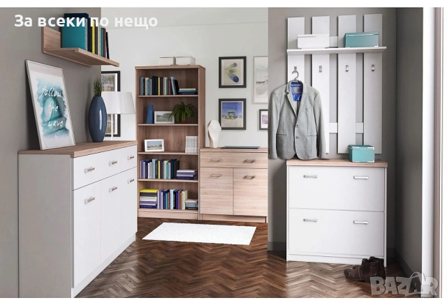 Скрин TOP MIX KOM 3D2S бяло/дъб сонома Код P1481, снимка 2 - Скринове - 52328055