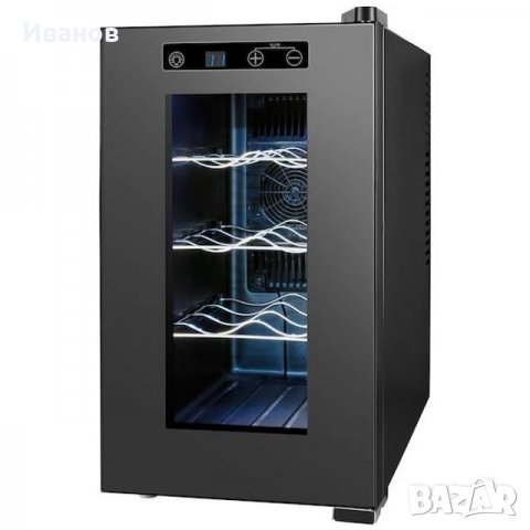 Охладител за вино MEDION MD 37430, 8 бутилки, Черен, снимка 5 - Хладилници - 32829622