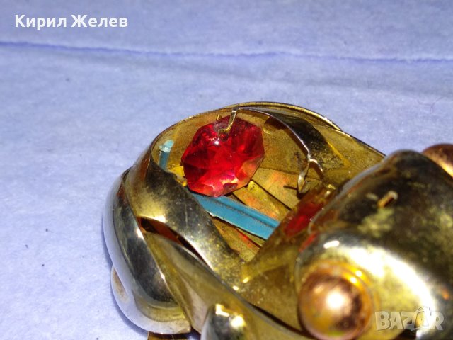 СТАРА ПОЗЛАТЕНА МЕТАЛНА КЪСМЕТЛИЙСКА ЖАБКА - КУТИЙКА За СКЪПОЦЕННОСТИ ФИГУРКА 41330, снимка 2 - Колекции - 43590146