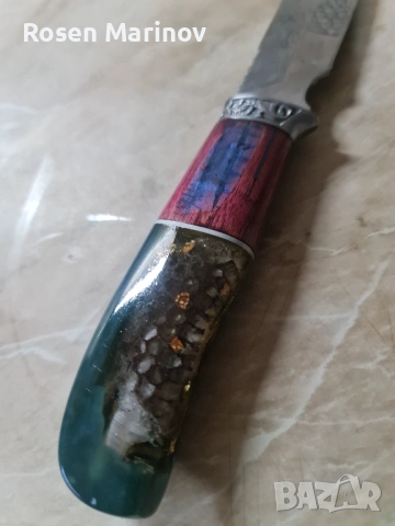 Изработен от високо качествена руска стомана 65×13 закален на 56/58 HRC  гравиран в нашата  работилн, снимка 7 - Ножове - 53174849