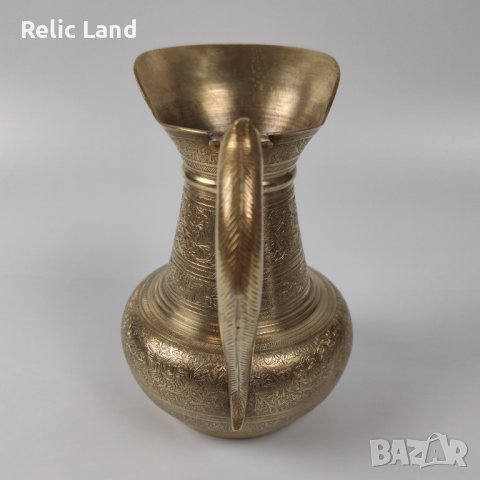 Стара бронзова кана Индия, снимка 4 - Антикварни и старинни предмети - 43946919