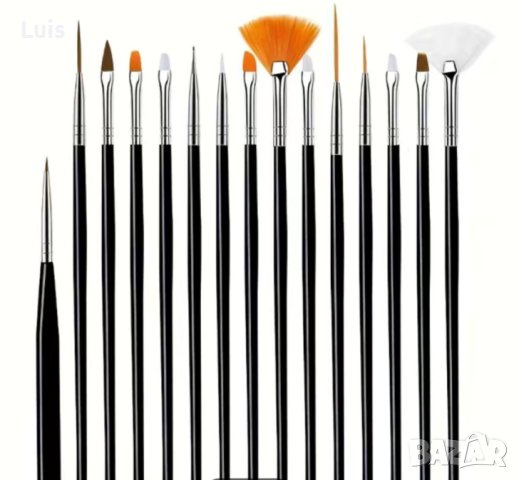 Комплект фини четки за рисуване / ноктопластика /