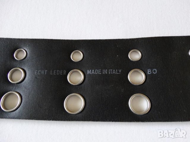 НОВ! Biker Leather Belt Made in Italy Дамски Колан Естествена Кожа Размер М (85см) , снимка 12 - Колани - 26882823