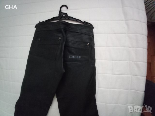 Дамски кожени панталони -черни .Подходящи за рокерки, снимка 14 - Панталони - 43087394