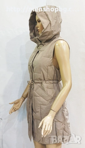 Дамски елек код 890 - светло кафяв, снимка 2 - Елеци - 53101640