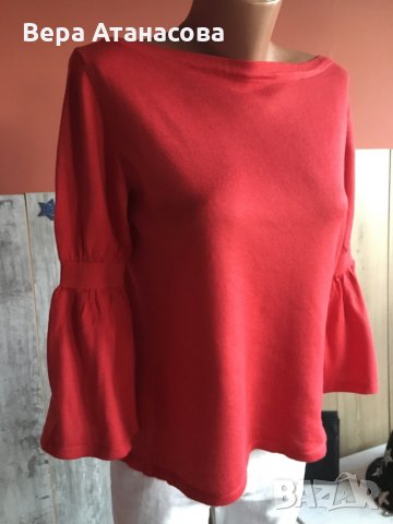 🔴Фин пуловер с тренди ръкав,м/л🧣, снимка 5 - Блузи с дълъг ръкав и пуловери - 34629288