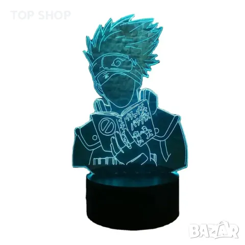 3D аниме LED Нощна лампа,3 различни Аниме героя, с интелигентно сензорно дистанционно управление, снимка 2 - Лед осветление - 48486975