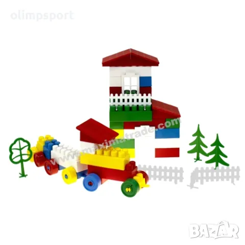 Конструктор - строител 270306 , 60 пластмасови части