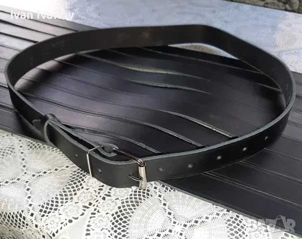 Ест. Кожа Мъжки колани с българска катарама 