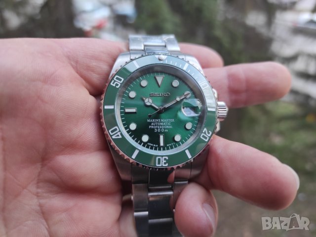 Seiko mod Green Hulk , снимка 12 - Мъжки - 43242570