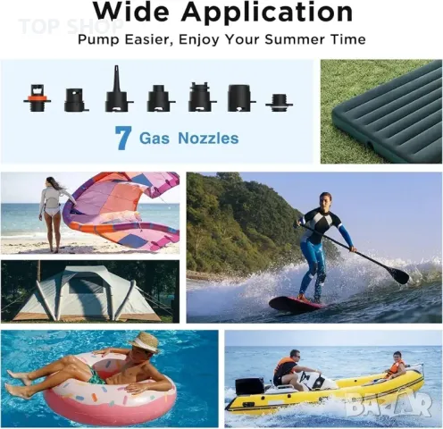 AIRBANK 20 PSI Електрическа помпа за дъска за изправено гребане Puffer Pro, преносима SUP помпа, снимка 3 - Гедорета - 48748621