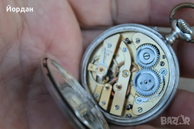 Стар сребърен джобен часовник, снимка 8 - Антикварни и старинни предмети - 50363834