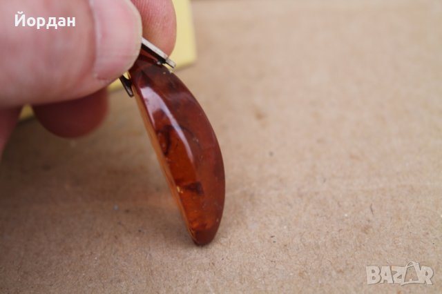 СССР Руско украшение висулка от кехлибар, снимка 3 - Антикварни и старинни предмети - 44033597