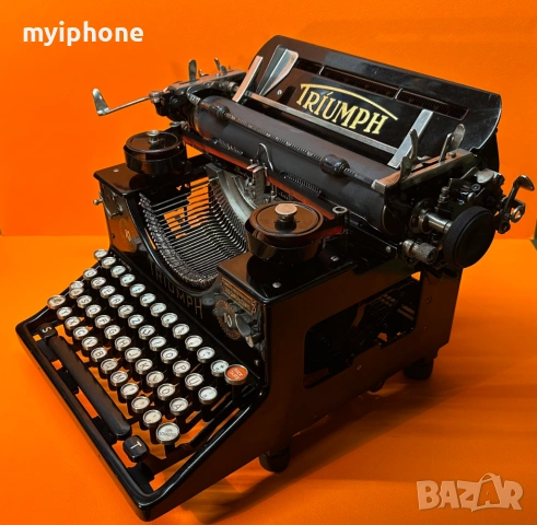 Мнго Стара Пишеща Машина TRIUMPH 10 / 1930 г. за Генерално Представителство Лео Сафиръ София , снимка 6 - Антикварни и старинни предмети - 53478494