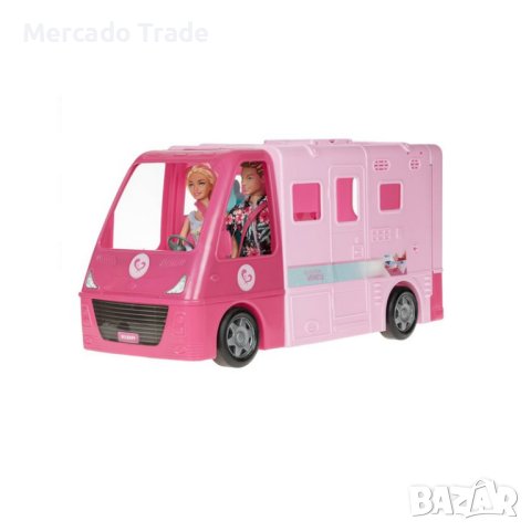 Кукли Mercado Trade, С каравана, велосипед и аксесоари, Розов