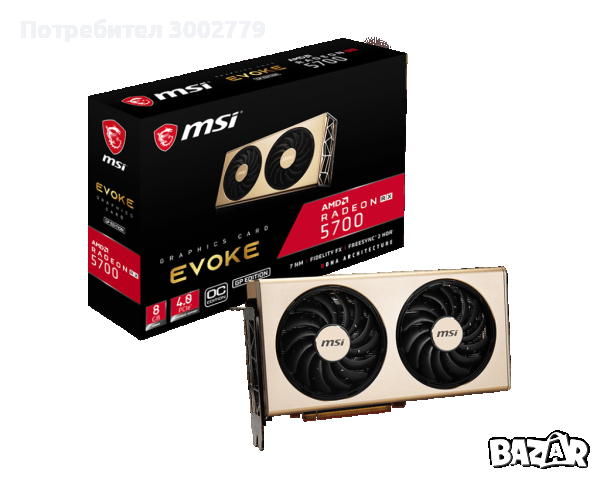 MSI Radeon RX 5700 EVOKE GP OC, снимка 1 - Видеокарти - 44911445