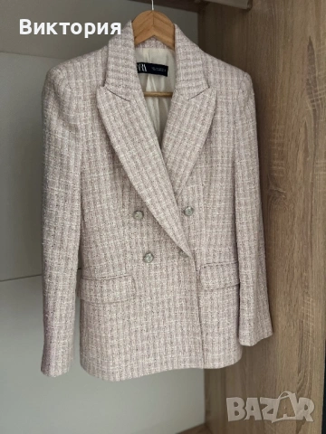 Zara светлорозов блейзър сако  blazer 