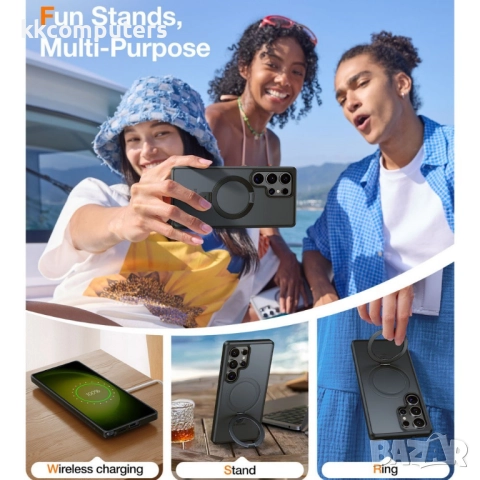 TORRAS Guardian Ostand Калъф за Samsung Galaxy S25 Ultra с MagSafe, Стойка и Скрийн Протектор – Три , снимка 9 - Калъфи, кейсове - 51430993