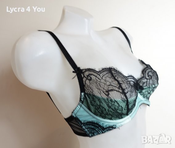 Ann Summers 70C дантелен сутиен в черно и сатен, снимка 3 - Бельо - 36613248
